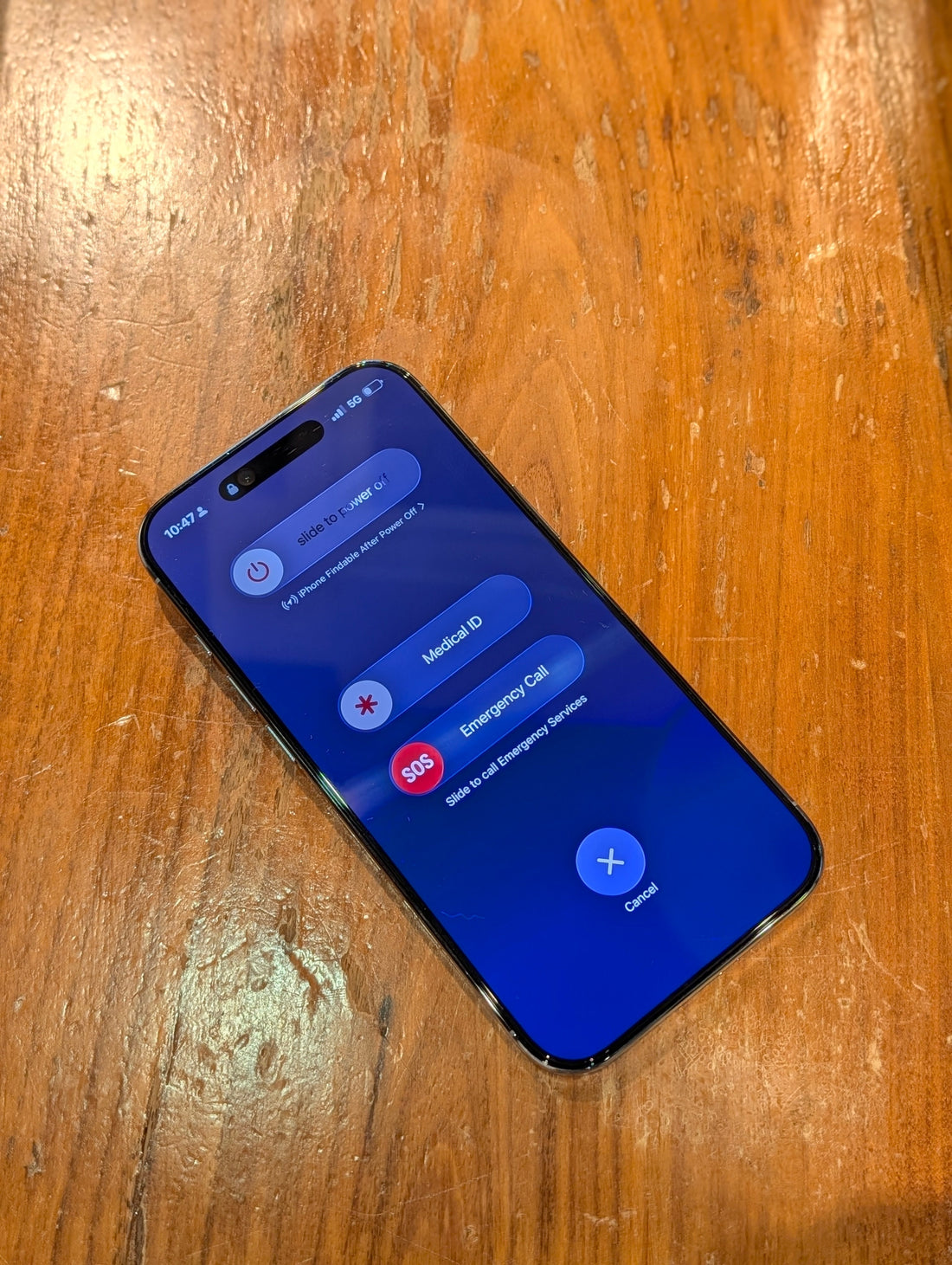Frozen phone screen