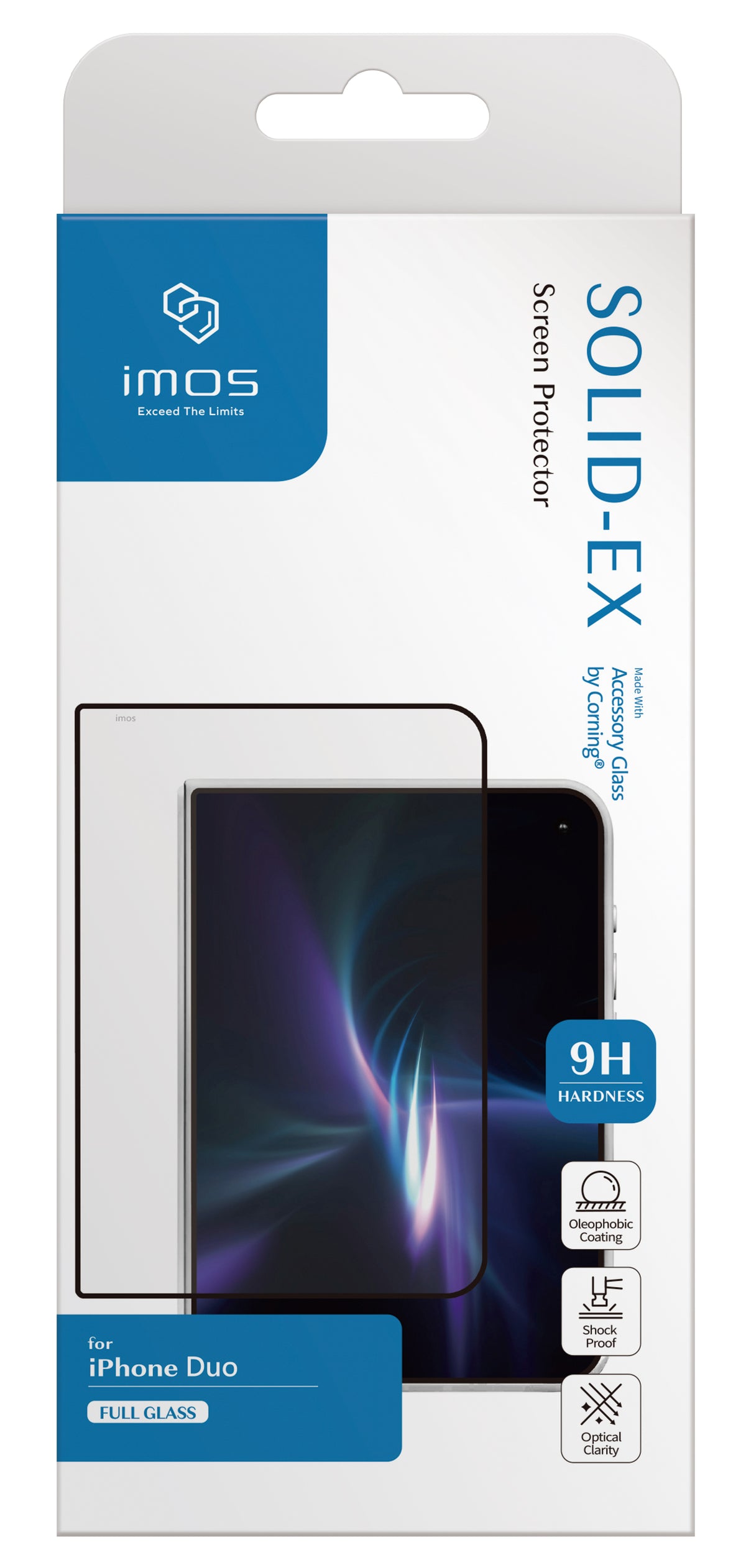 imos SOLID-EX 2.5D Glass Screen Protector for iPhone Duo