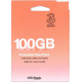 3UK 100GB PRELOADED DATA PACK 1 MONTH （歐洲及其他 70+ 國家及地區 12GB)